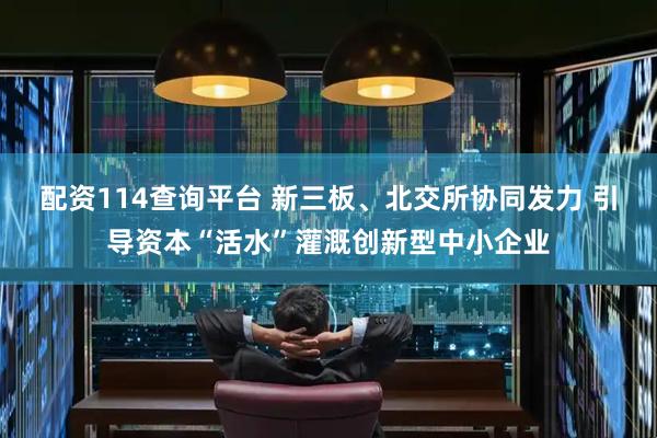 配资114查询平台 新三板、北交所协同发力 引导资本“活水”灌溉创新型中小企业